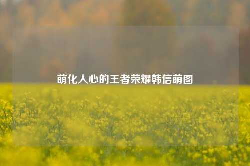萌化人心的王者荣耀韩信萌图