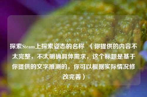 探索Steam上探索姿态的名称 (你提供的内容不太完整,不太明确具体需求,这个标题是基于你提供的文字推测的,你可以根据实际情况修改完善)