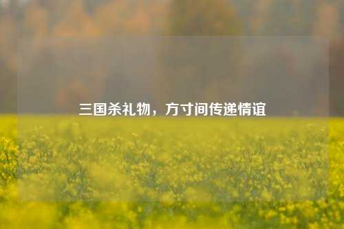 三国杀礼物，方寸间传递情谊