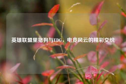 英雄联盟里猪狗与EDG，电竞风云的精彩交织