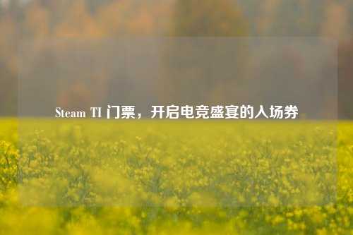 Steam TI 门票，开启电竞盛宴的入场券