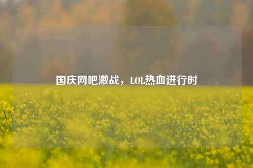 国庆网吧激战,LOL热血进行时