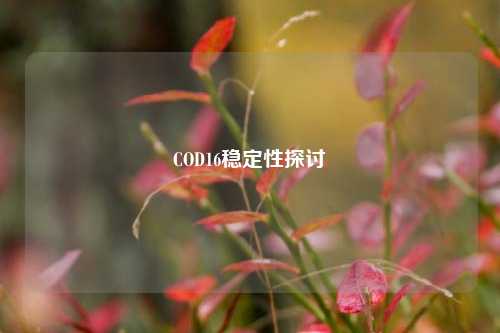 COD16稳定性探讨