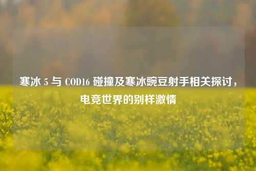 寒冰 5 与 COD16 碰撞及寒冰豌豆射手相关探讨，电竞世界的别样激情