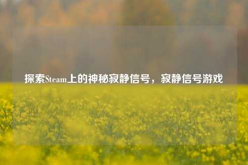 探索Steam上的神秘寂静信号,寂静信号游戏