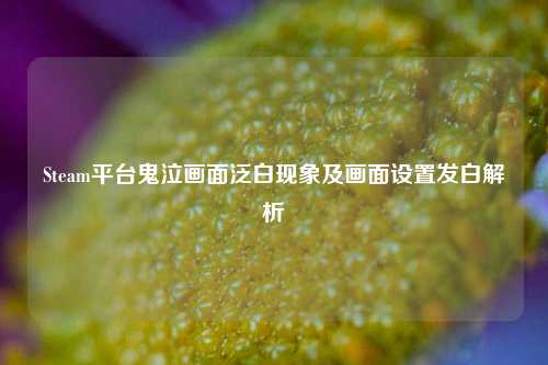 Steam平台鬼泣画面泛白现象及画面设置发白解析