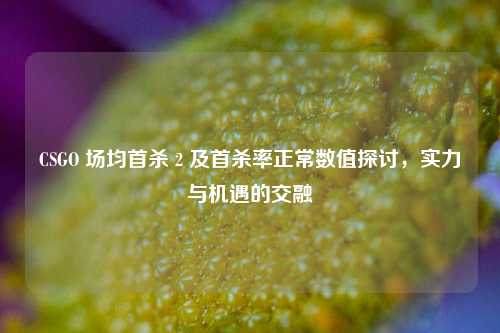 CSGO 场均首杀 2 及首杀率正常数值探讨,实力与机遇的交融