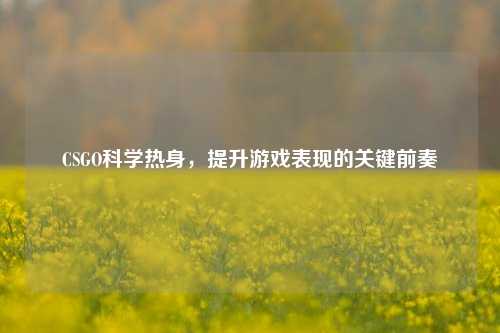 CSGO科学热身，提升游戏表现的关键前奏