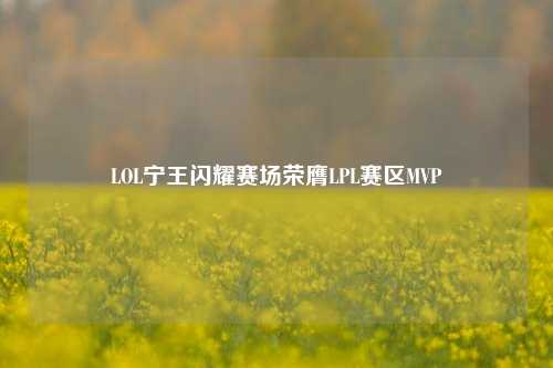 LOL宁王闪耀赛场荣膺LPL赛区MVP