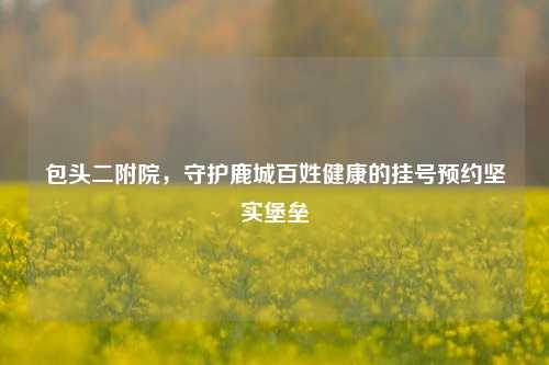 包头二附院，守护鹿城百姓健康的挂号预约坚实堡垒
