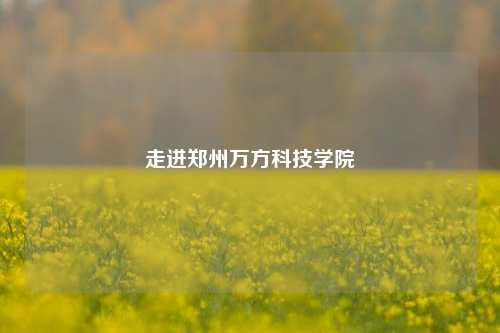 走进郑州万方科技学院