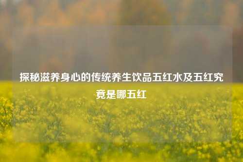 探秘滋养身心的传统养生饮品五红水及五红究竟是哪五红
