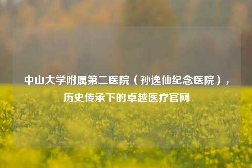 中山大学附属第二医院(孙逸仙纪念医院),历史传承下的卓越医疗官网