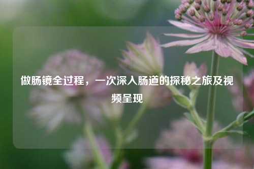 做肠镜全过程，一次深入肠道的探秘之旅及视频呈现