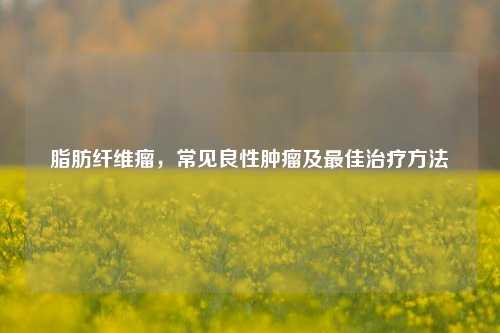 脂肪纤维瘤，常见良性肿瘤及最佳治疗方法