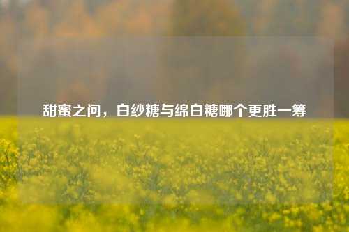 甜蜜之问,白纱糖与绵白糖哪个更胜一筹