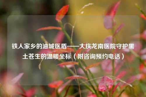 铁人家乡的油城医盾——大庆龙南医院守护黑土苍生的温暖坐标(附咨询预约电话)