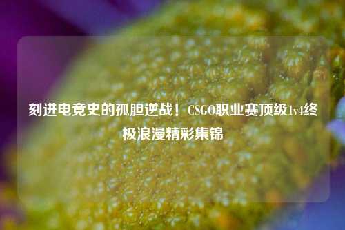 刻进电竞史的孤胆逆战！CSGO职业赛顶级1v4终极浪漫精彩集锦