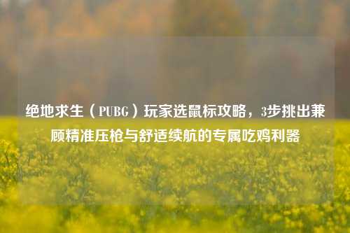 绝地求生（PUBG）玩家选鼠标攻略，3步挑出兼顾精准压枪与舒适续航的专属吃鸡利器