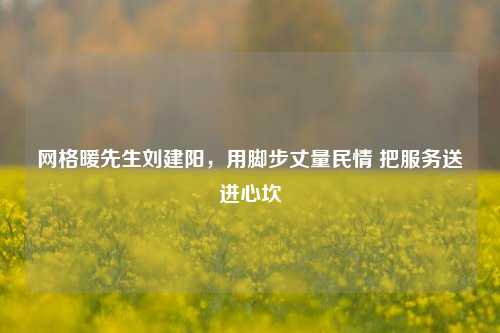 网格暖先生刘建阳,用脚步丈量民情 把服务送进心坎