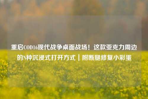 重启COD16现代战争桌面战场！这款亚克力周边的N种沉浸式打开方式｜附断腿修复小彩蛋
