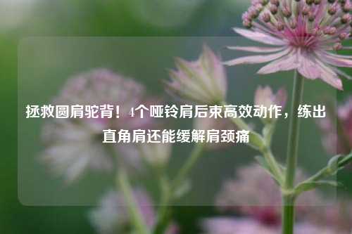 拯救圆肩驼背！4个哑铃肩后束高效动作，练出直角肩还能缓解肩颈痛