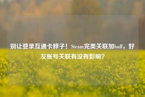 别让登录互通卡脖子！Steam完美关联加buff，好友账号关联有没有影响？