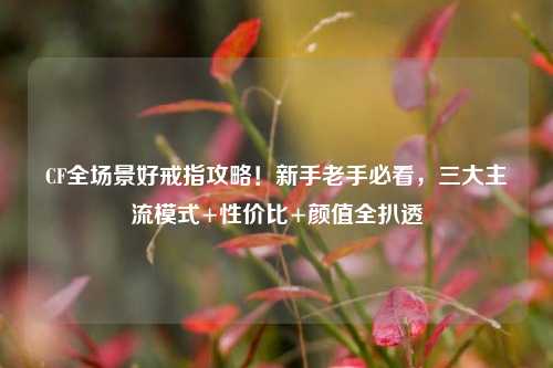 CF全场景好戒指攻略!新手老手必看,三大主流模式+性价比+颜值全扒透