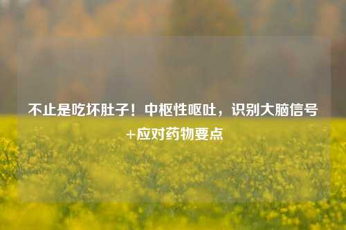 不止是吃坏肚子！中枢性呕吐，识别大脑信号+应对药物要点
