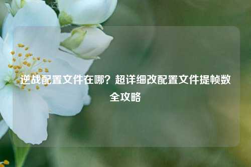 逆战配置文件在哪？超详细改配置文件提帧数全攻略