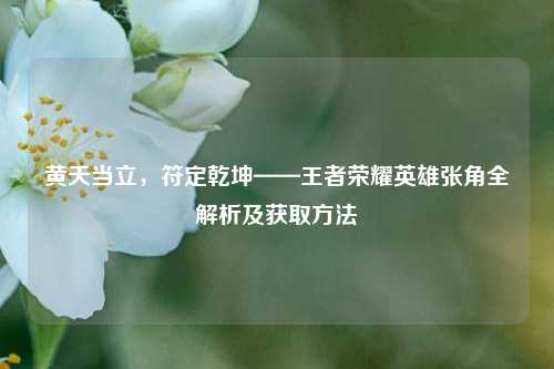 黄天当立，符定乾坤——王者荣耀英雄张角全解析及获取方法