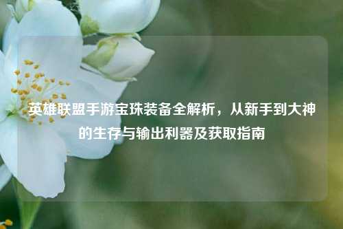 英雄联盟手游宝珠装备全解析，从新手到大神的生存与输出利器及获取指南