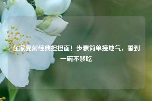 在家复刻经典担担面!步骤简单接地气,香到一碗不够吃