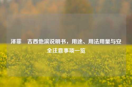 泽菲®吉西他滨说明书，用途、用法用量与安全注意事项一览