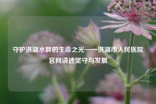 守护洪湖水畔的生命之光——洪湖市人民医院官网讲述坚守与发展