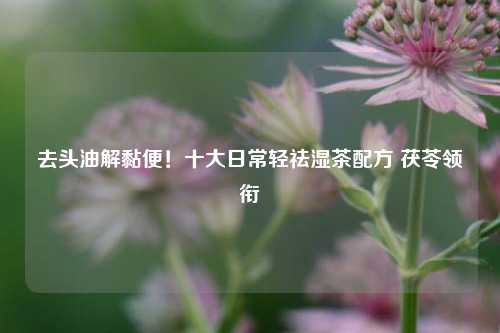 去头油解黏便！十大日常轻祛湿茶配方 茯苓领衔