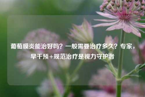 葡萄膜炎能治好吗？一般需要治疗多久？专家，早干预+规范治疗是视力守护者