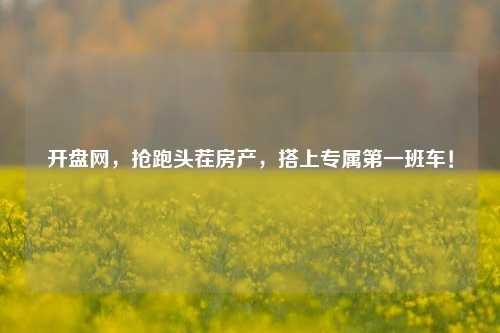 开盘网，抢跑头茬房产，搭上专属第一班车！